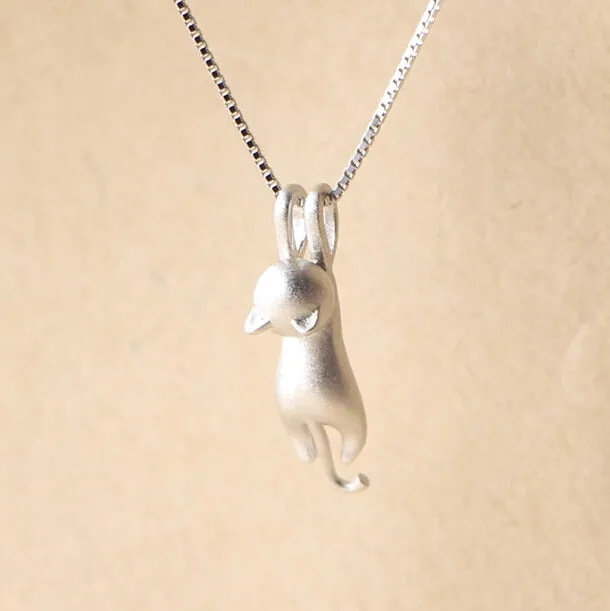 Fashion Jewelry Cats Pendants Necklaces in  925 Sterling Silver