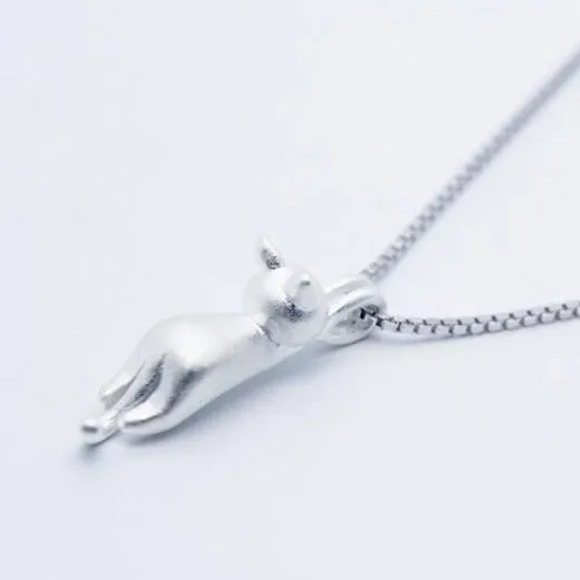 Fashion Jewelry Cats Pendants Necklaces in  925 Sterling Silver