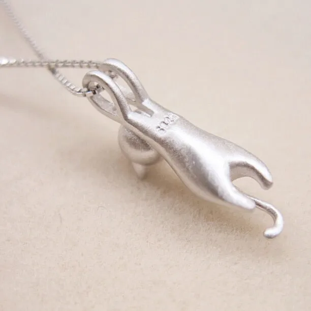 Fashion Jewelry Cats Pendants Necklaces in  925 Sterling Silver