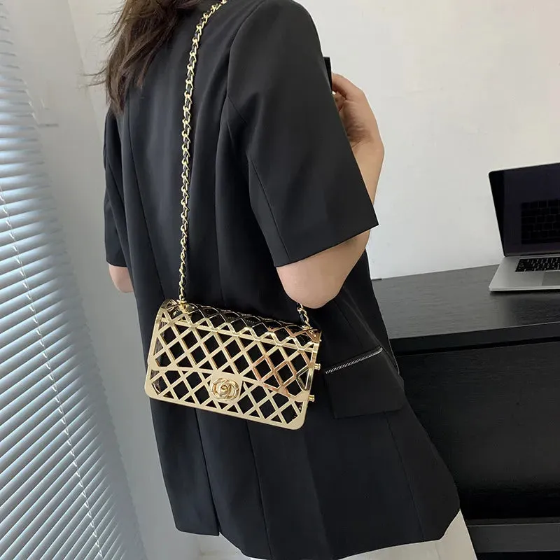 Fashion Luxury Hollow Metal Cross-body Bag