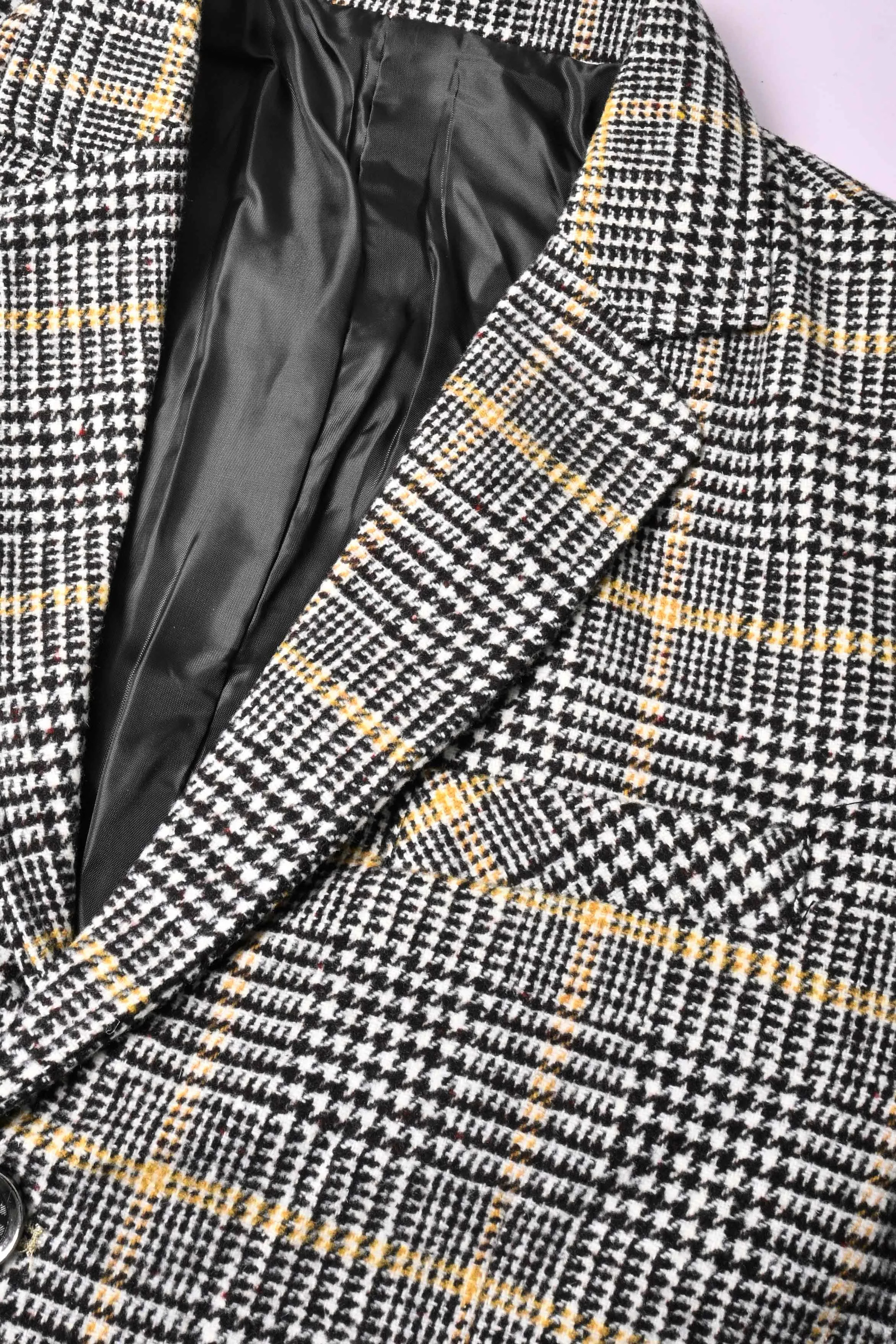 Fashion Men's Gingham Style Winter Blazer