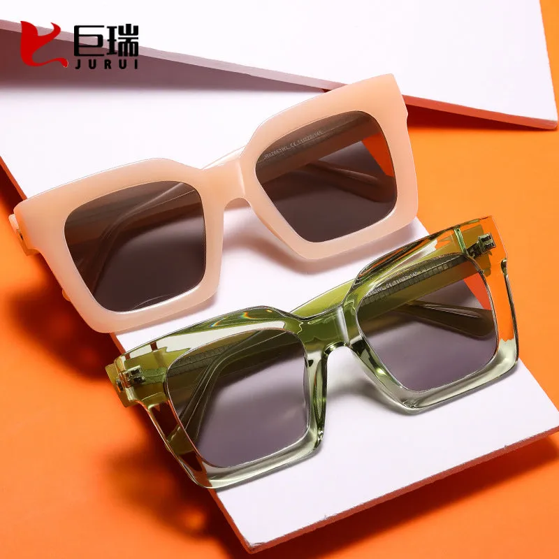 Fashion printed tr frame sunglasses trendy street photography polarized sunglasses women's personalized wear sunglasses