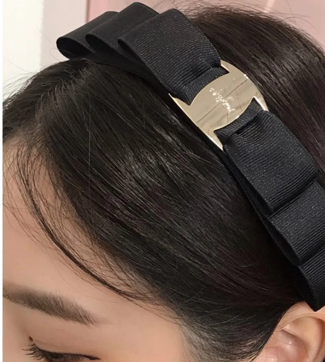 Fashion Ribbed Large Ribbon Hair Band Headband