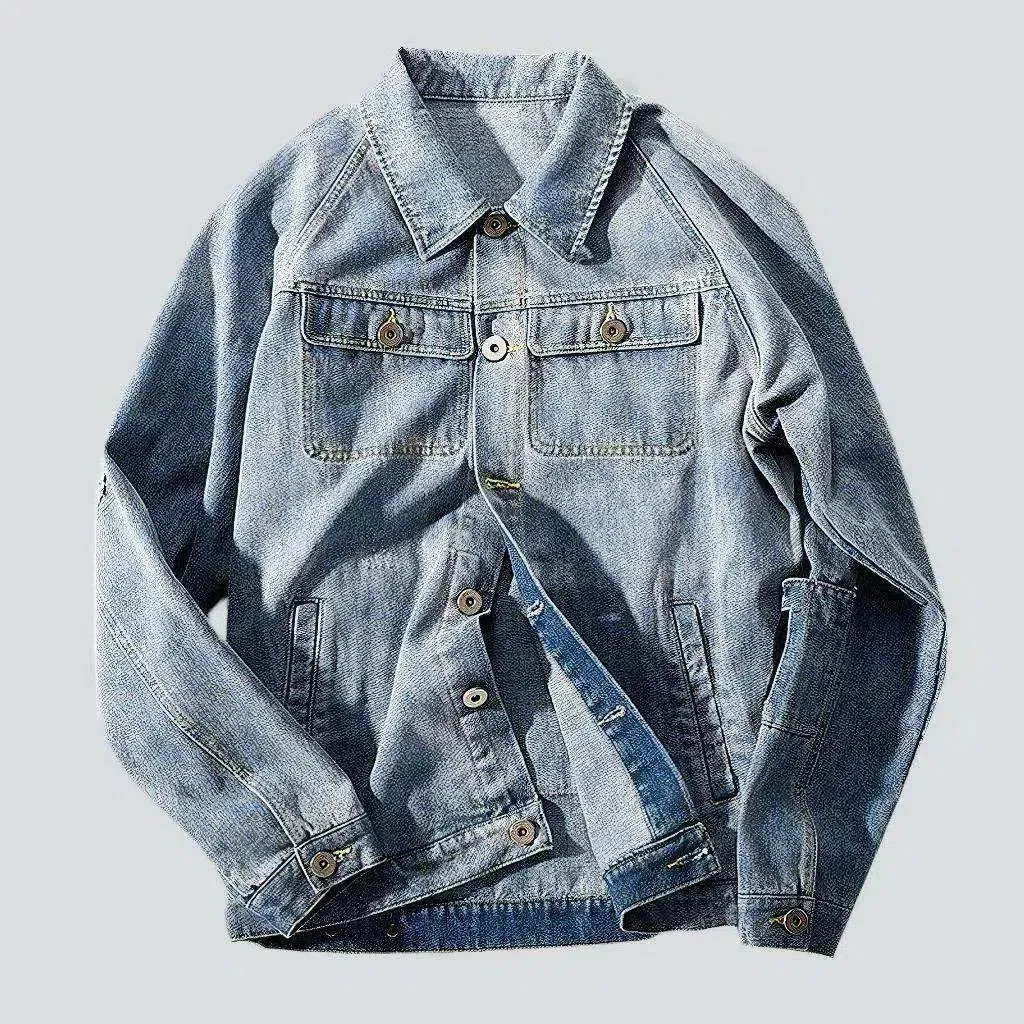 Fashion ripped jeans jacket
 for men