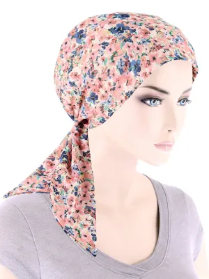 Fashion Scarf Pink Blue Floral