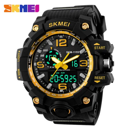 Fashion Sport Super Cool Men's Quartz Digital Watch Men Sports Watches SKMEI Luxury Brand LED Military Waterproof Wristwatches