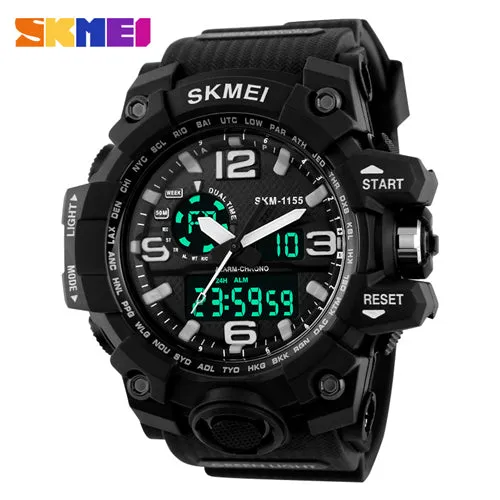 Fashion Sport Super Cool Men's Quartz Digital Watch Men Sports Watches SKMEI Luxury Brand LED Military Waterproof Wristwatches