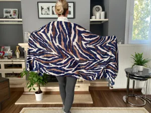 Fashion Tight Eyfel-zebra Patterned Shawls