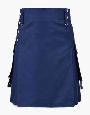 FASHION UTILITY KILT IN NAVY BLUE