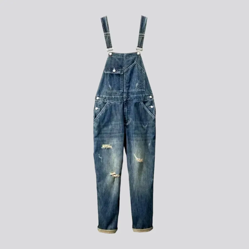 Fashionable loose men's jeans dungaree