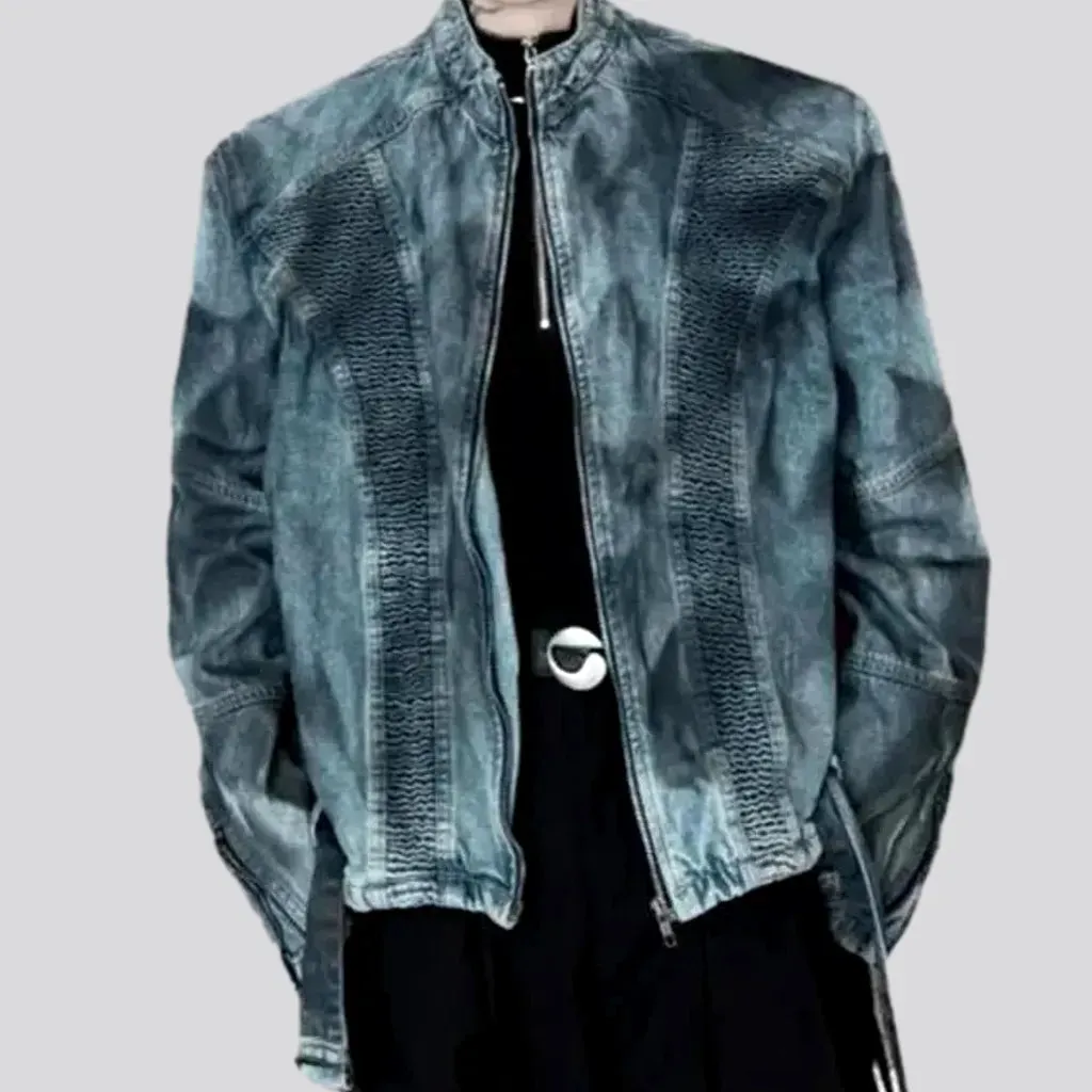 Fashionable painted extra-large men's denim jacket