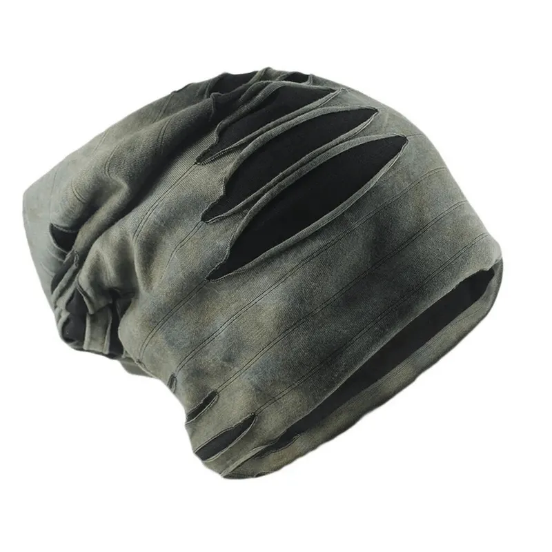 Fashionable Sports Men's Beanie with Ripped Holes - SF1687