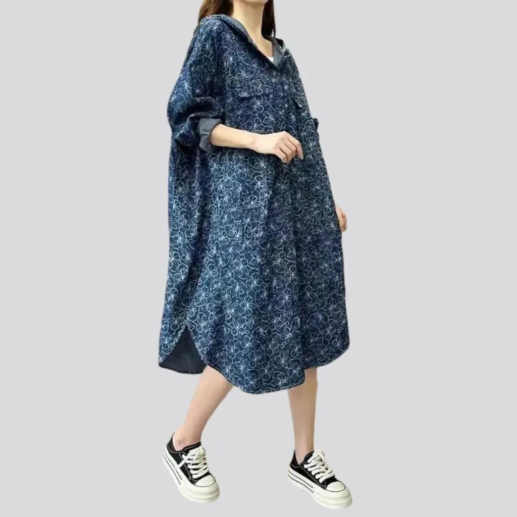 Fashionable vintage jean dress