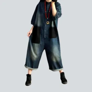 Fashionable women's jean jumpsuit