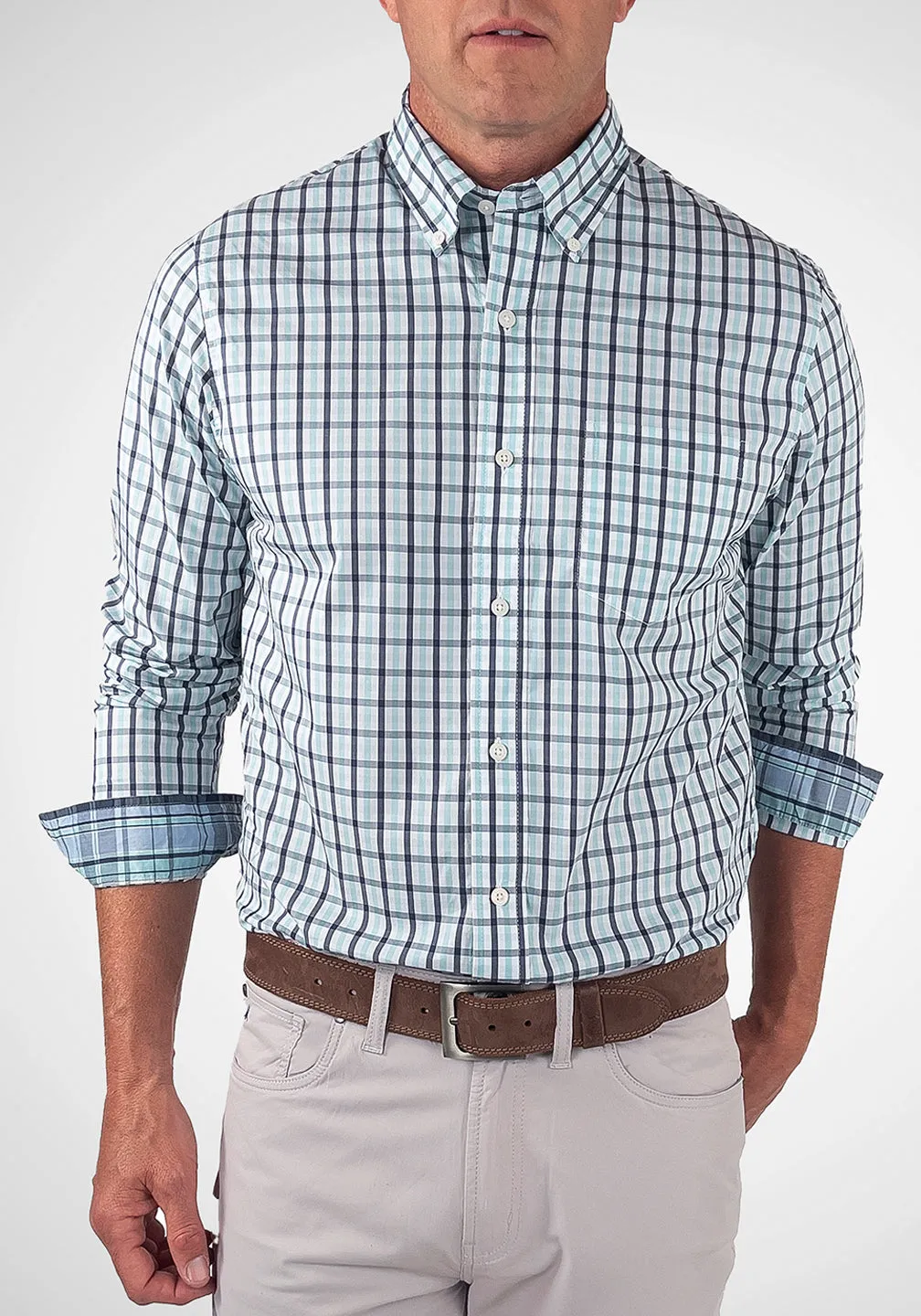 Fast-Dry Performance Gingham Shirt