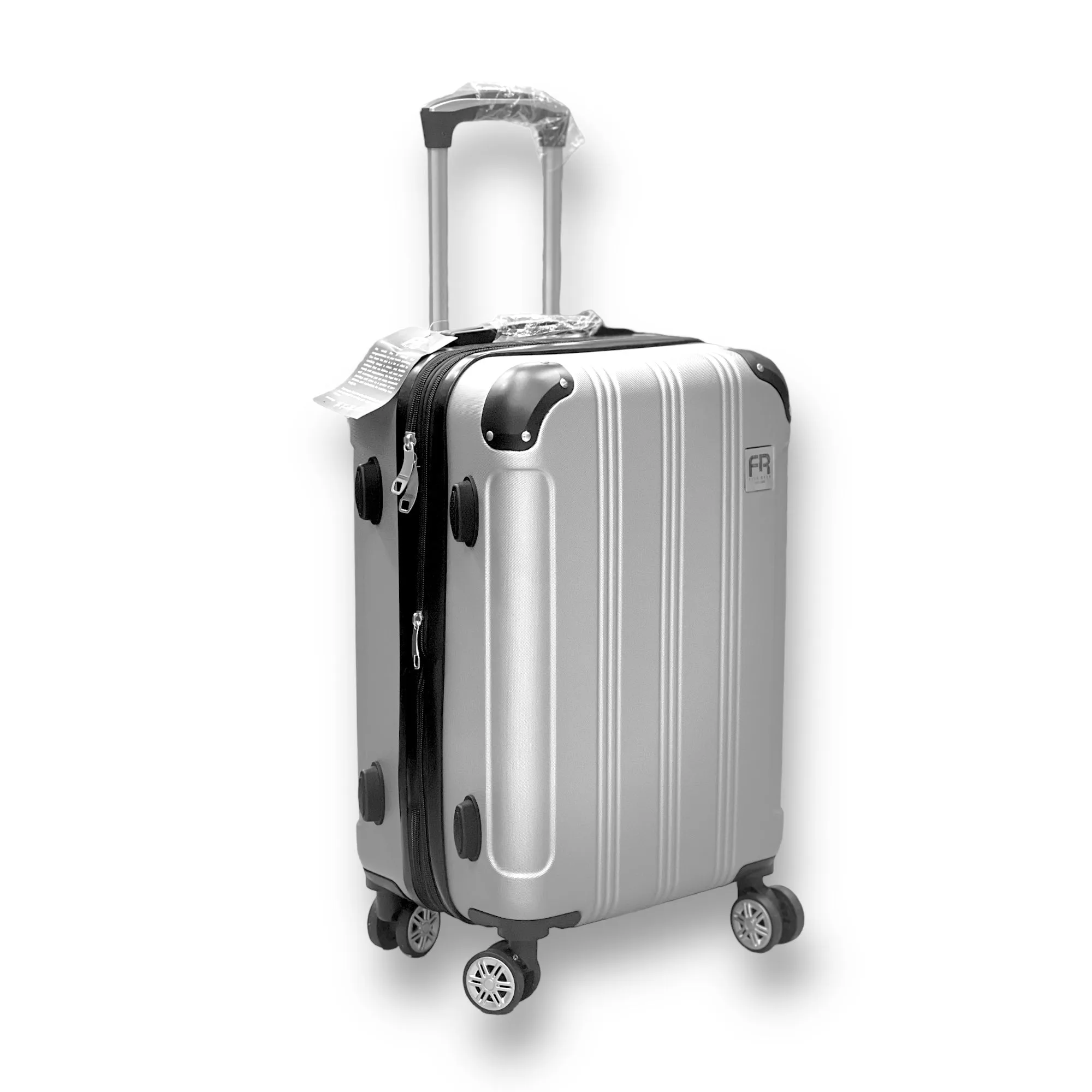 Fast Road Hardside Expandable Roller Luggage Silver, Carry-on 20 inch