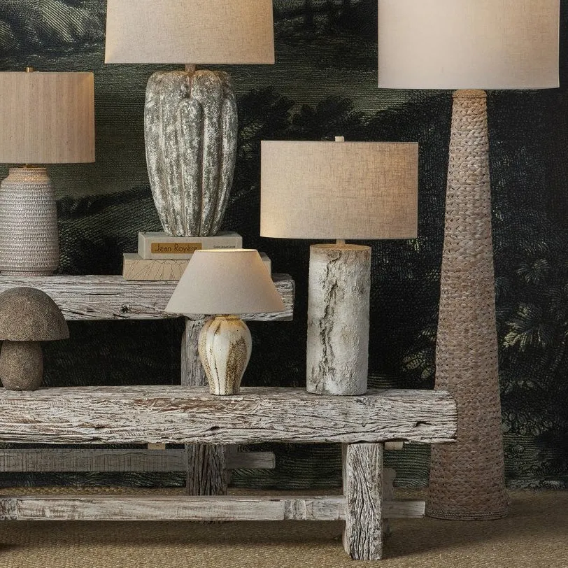 Faux Birch Table Lamp