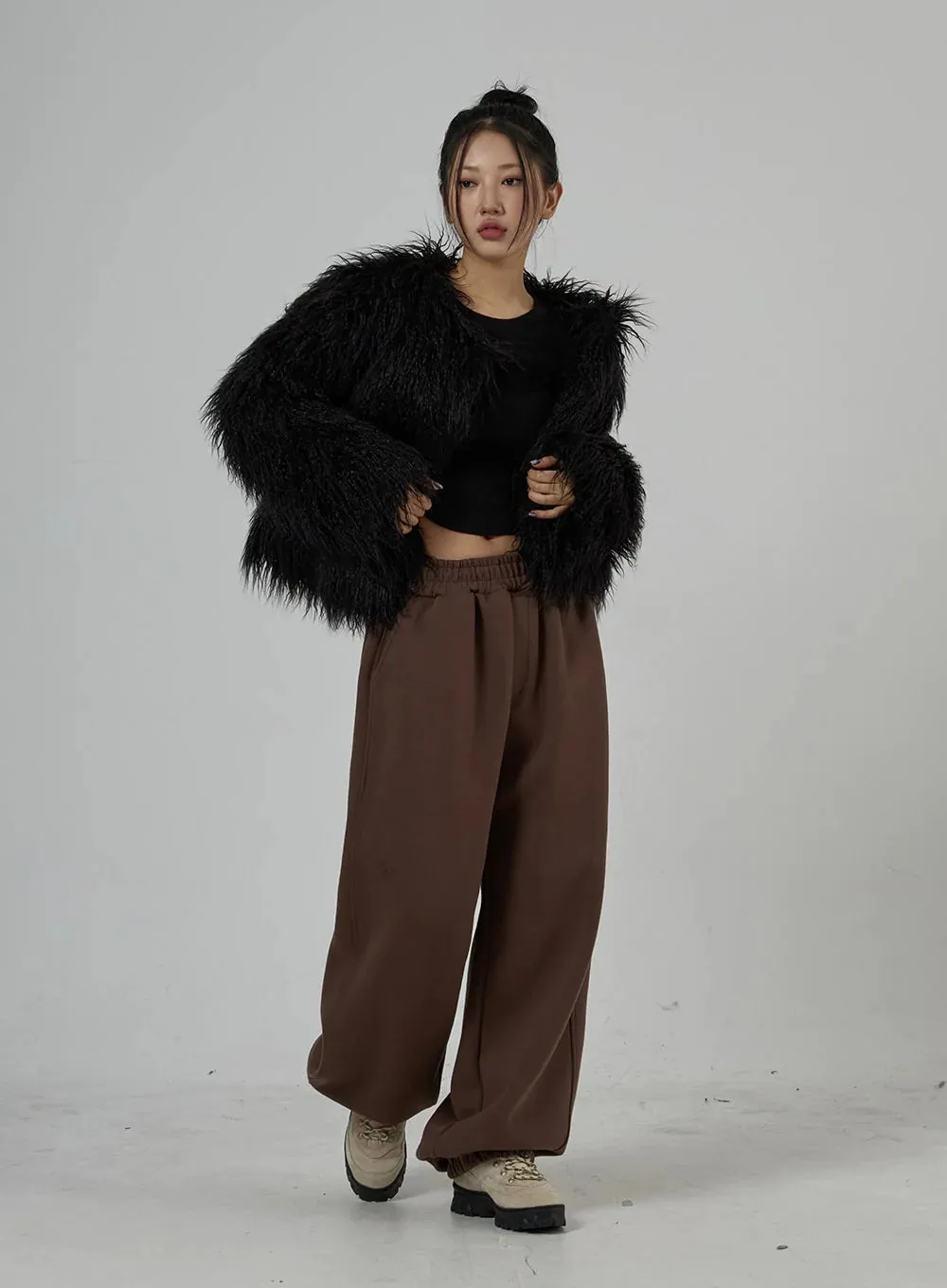 Faux Fur Cropped Jacket CD27