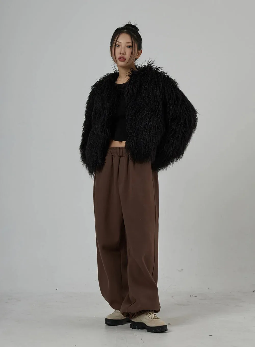 Faux Fur Cropped Jacket CD27