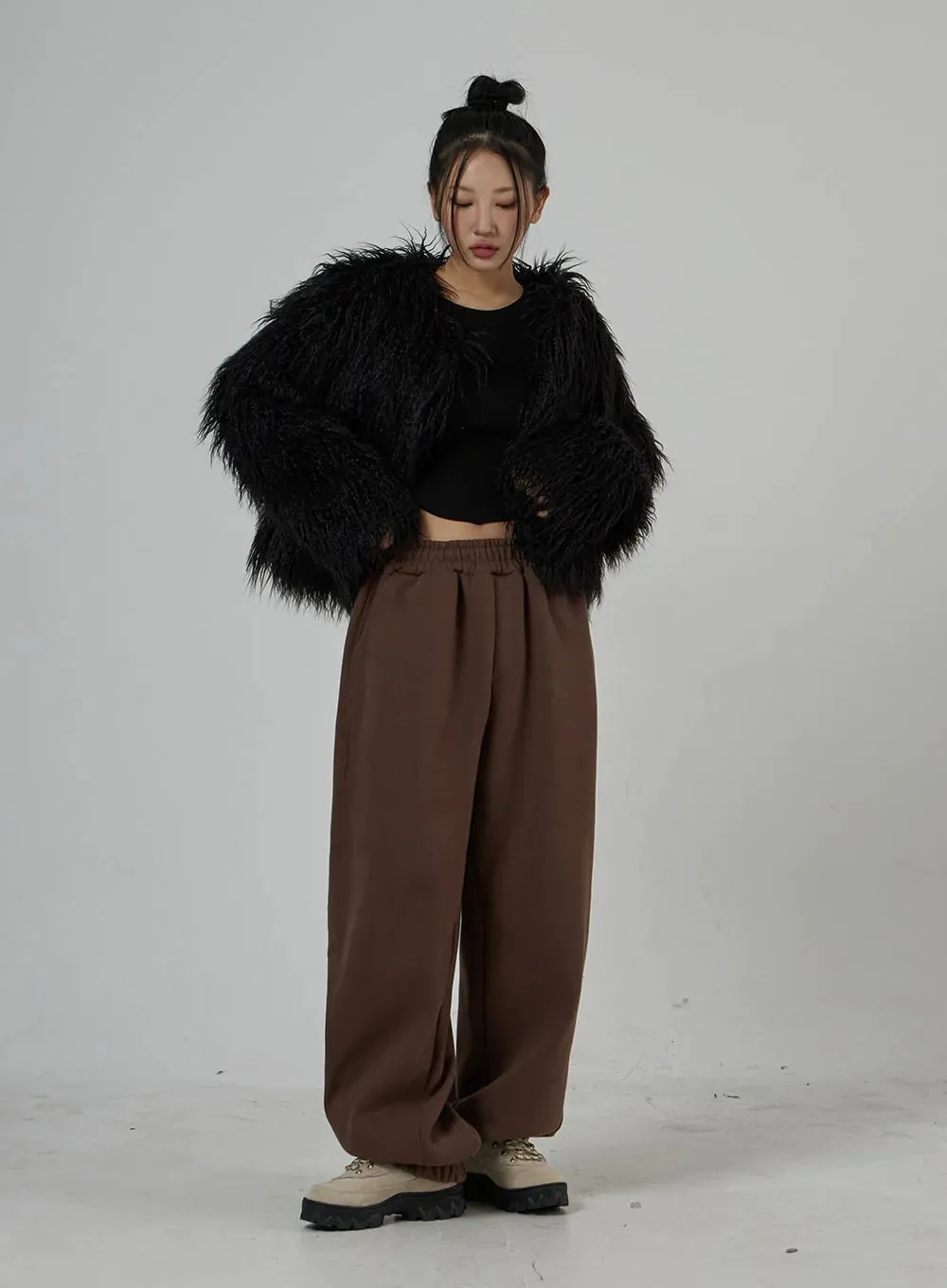 Faux Fur Cropped Jacket CD27