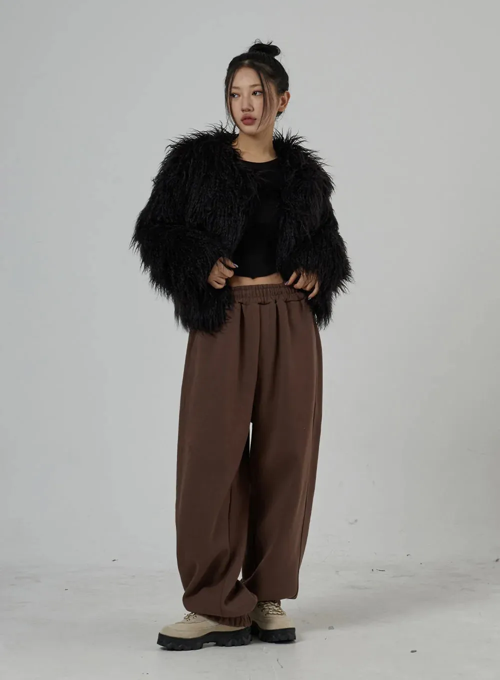 Faux Fur Cropped Jacket CD27