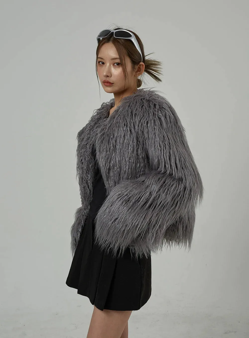 Faux Fur Cropped Jacket CD27