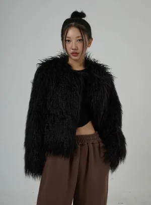 Faux Fur Cropped Jacket CD27