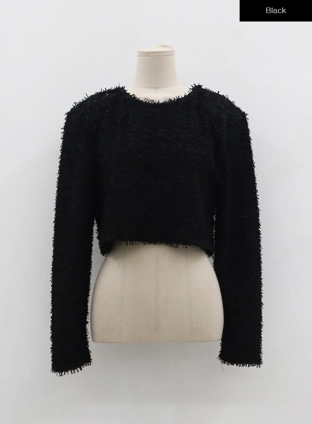 Faux Fur Cropped Knit BD12