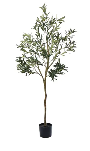 FAUX GREEN OLIVE TREE