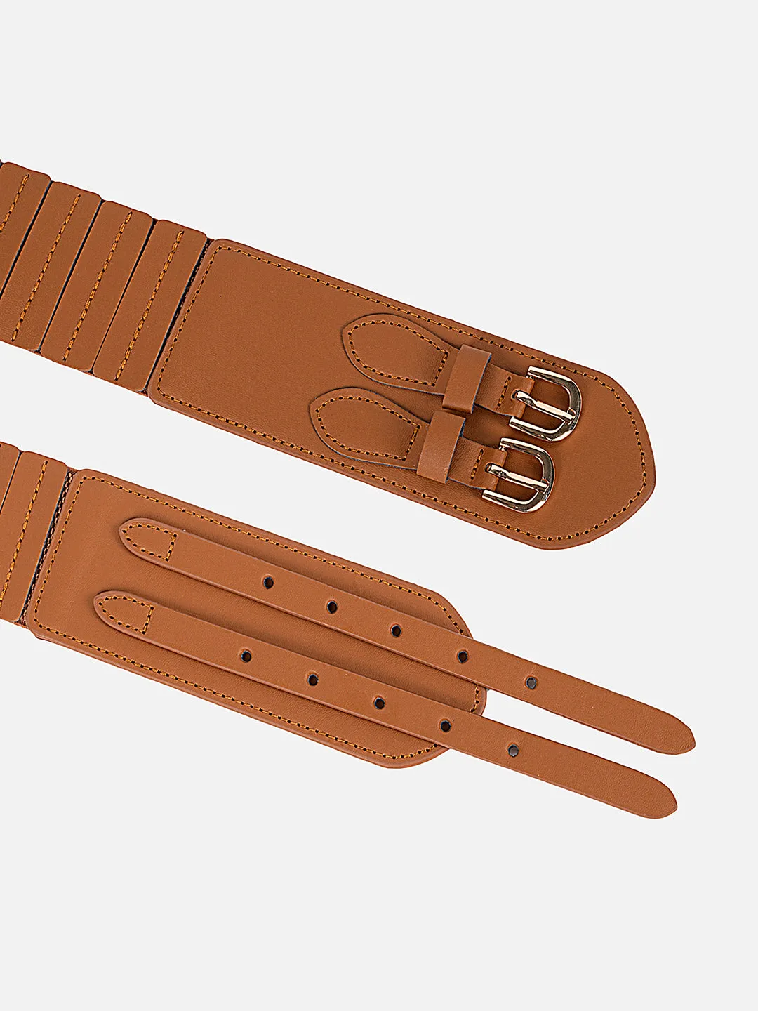 Faux Leather Elasticated Belt