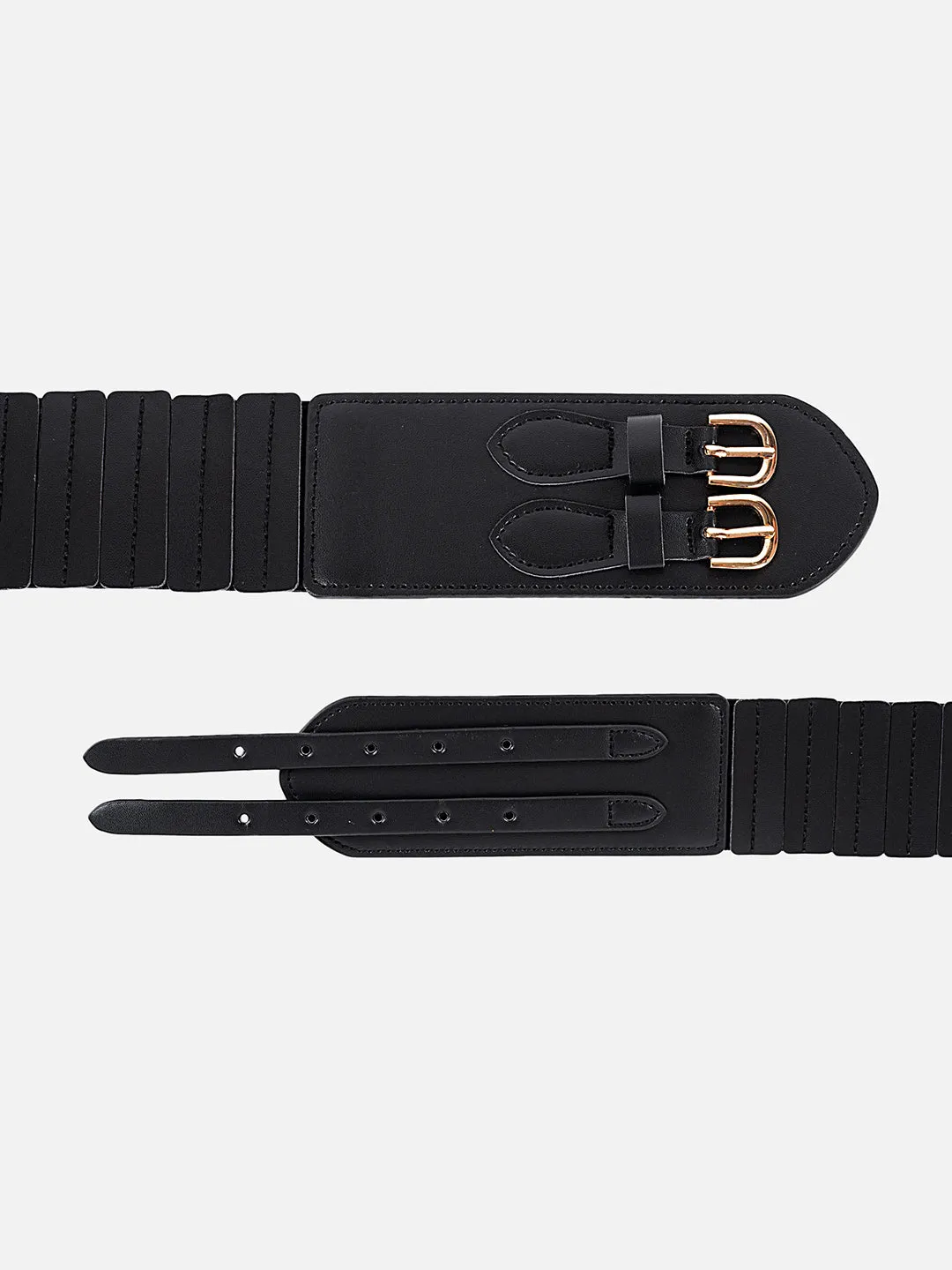 Faux Leather Elasticated Belt