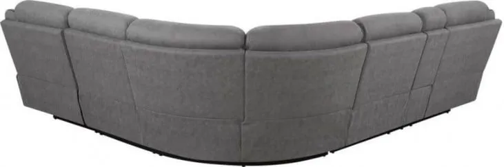 Faux Suede 4 Pc Power Reclining Sectional - Grey