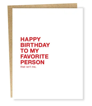 favorite person card