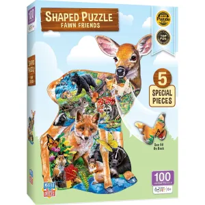 Fawn Friends - 100 Piece Shaped Jigsaw Puzzle