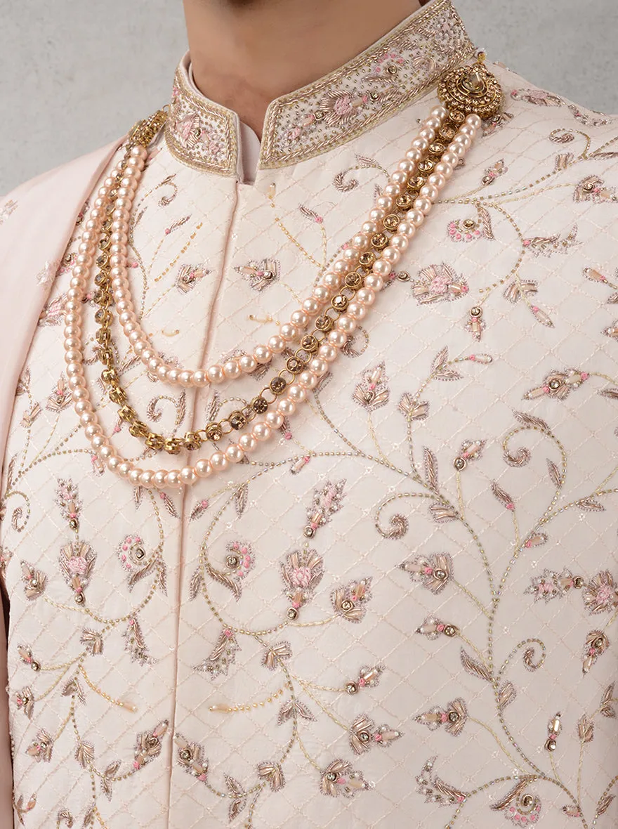 Fawn Pink Sherwani | TULA