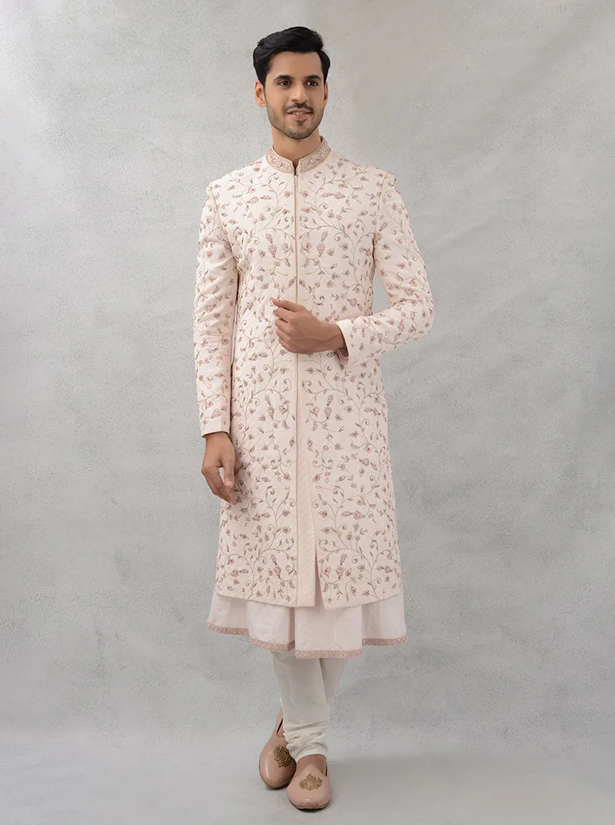 Fawn Pink Sherwani | TULA