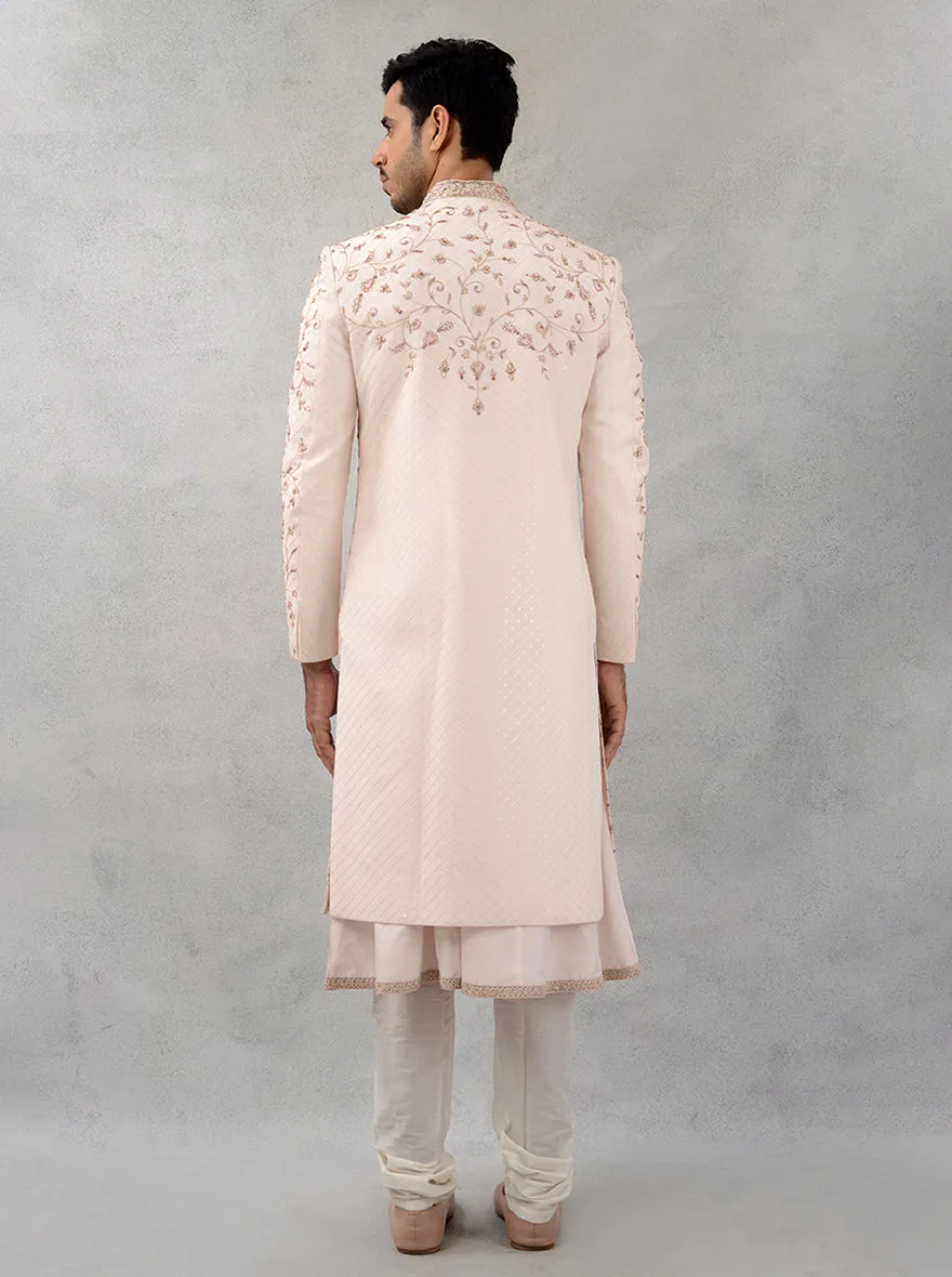 Fawn Pink Sherwani | TULA