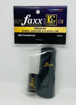 FAXX Alto Saxophone Ligature BG Flex Fabric Soft w/Cap Improved Resonance