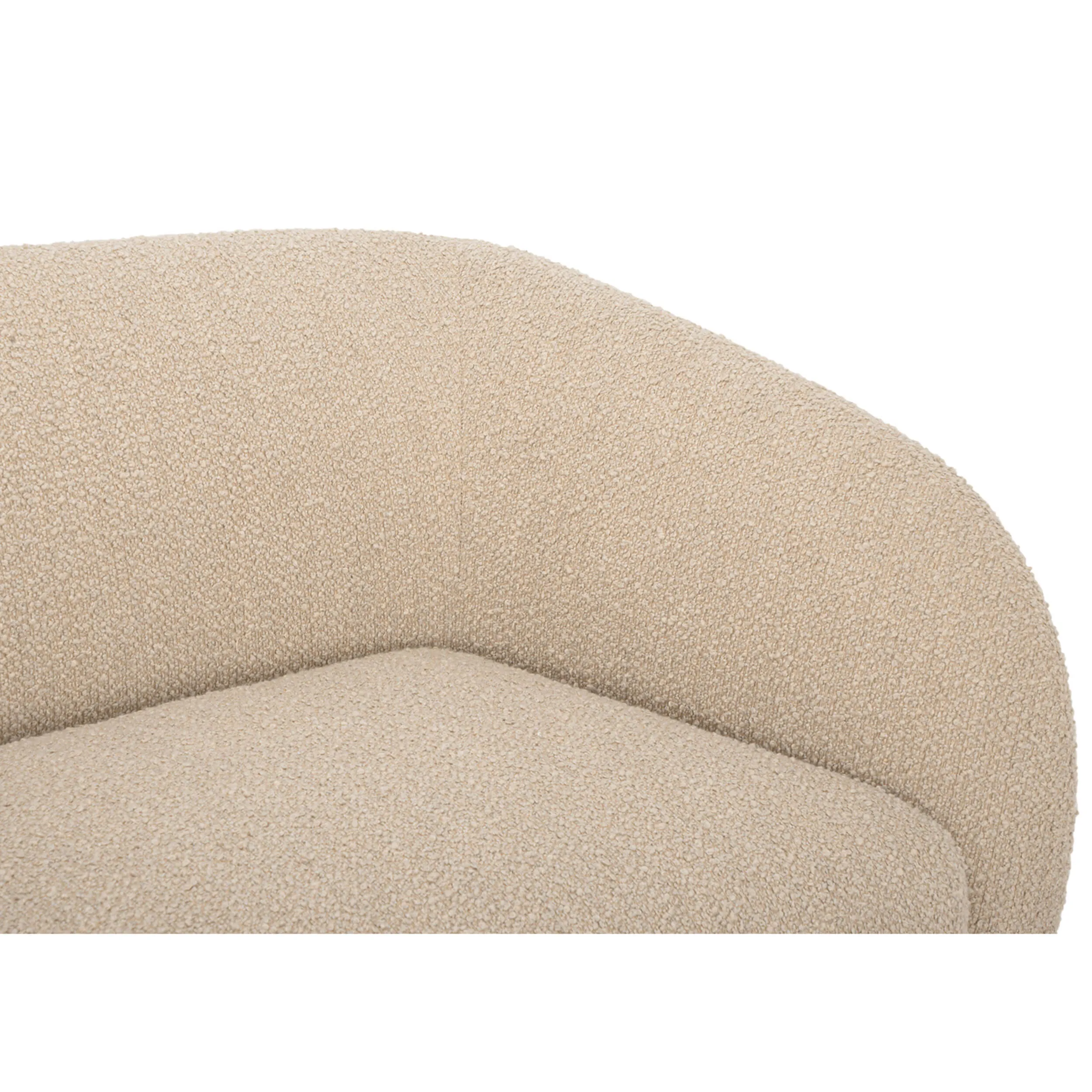 Faye Left Sectional, Beige Boucle