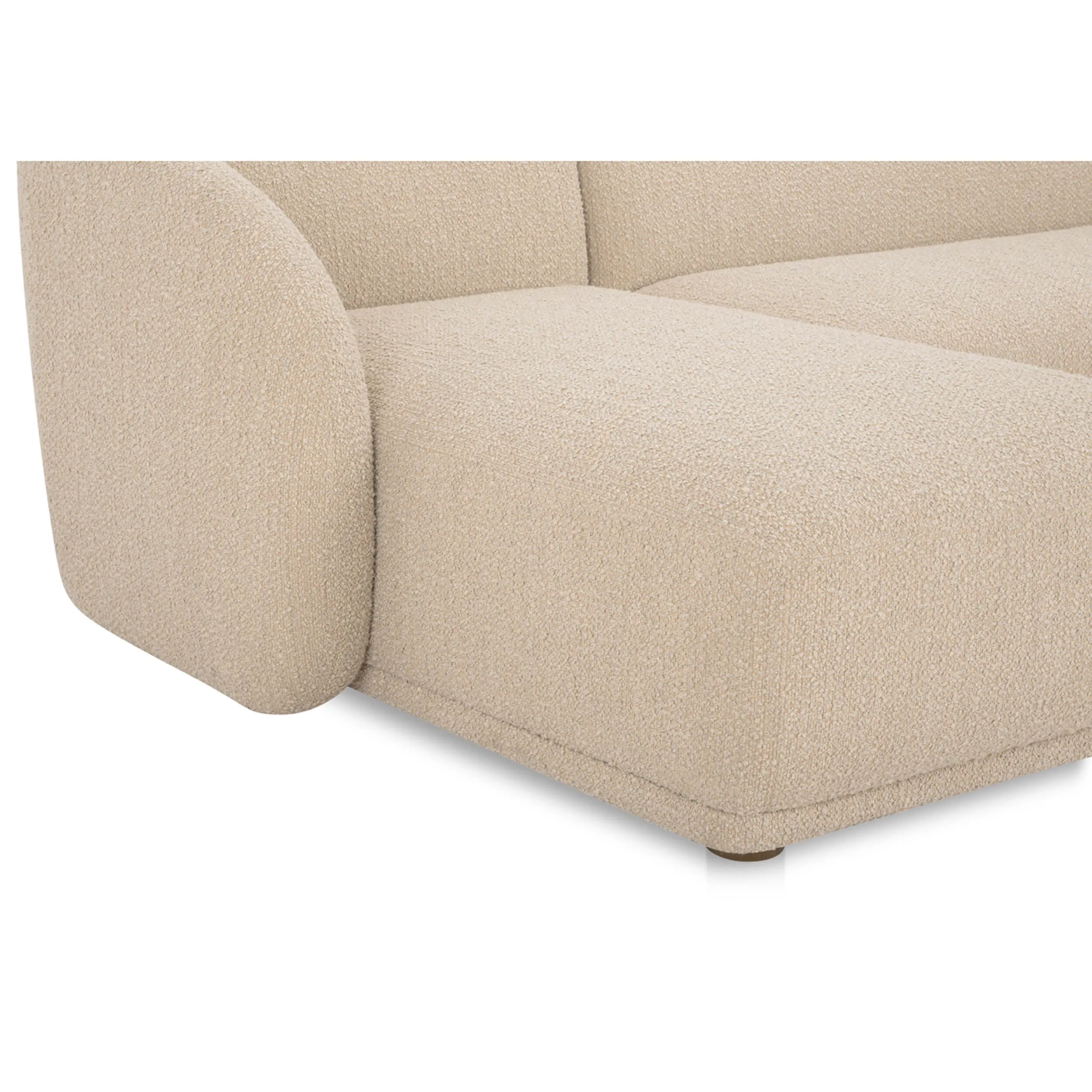 Faye Left Sectional, Beige Boucle