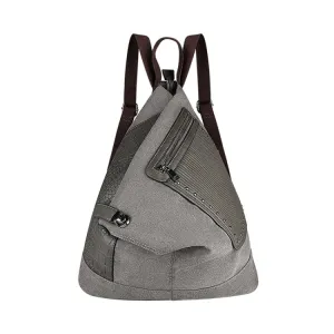 FB01 Irregular Canvas Backpack(Dark Grey)