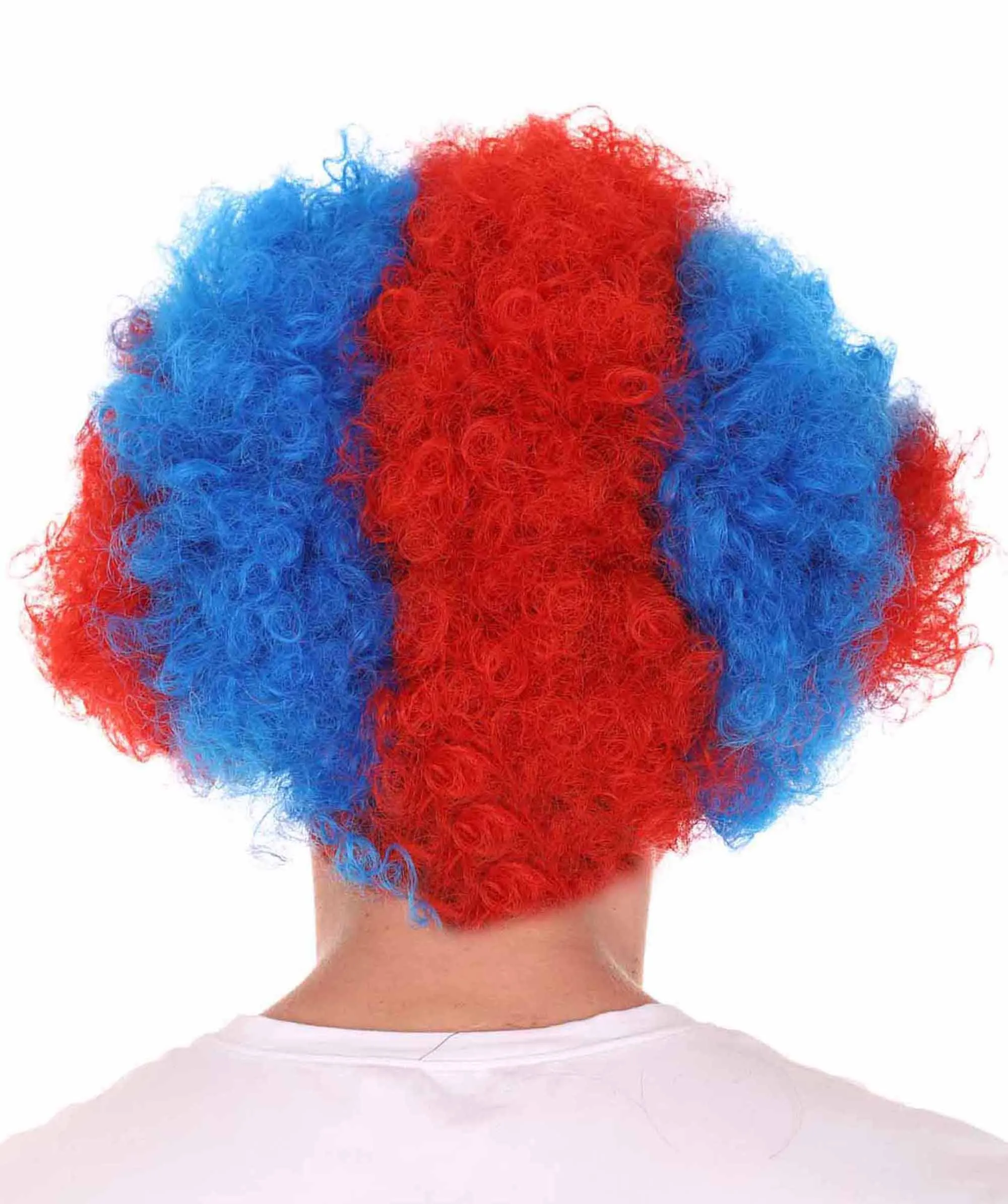 FC Bayern Afro Wig | Red Blue Jumbo Wig