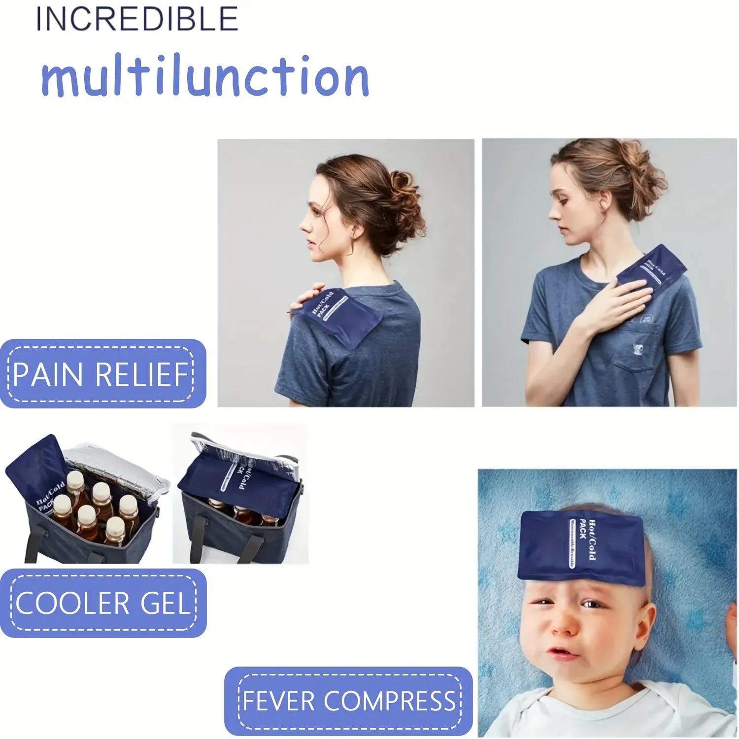 FDACertified Hot  Cold Gel Packs for Pain Relief