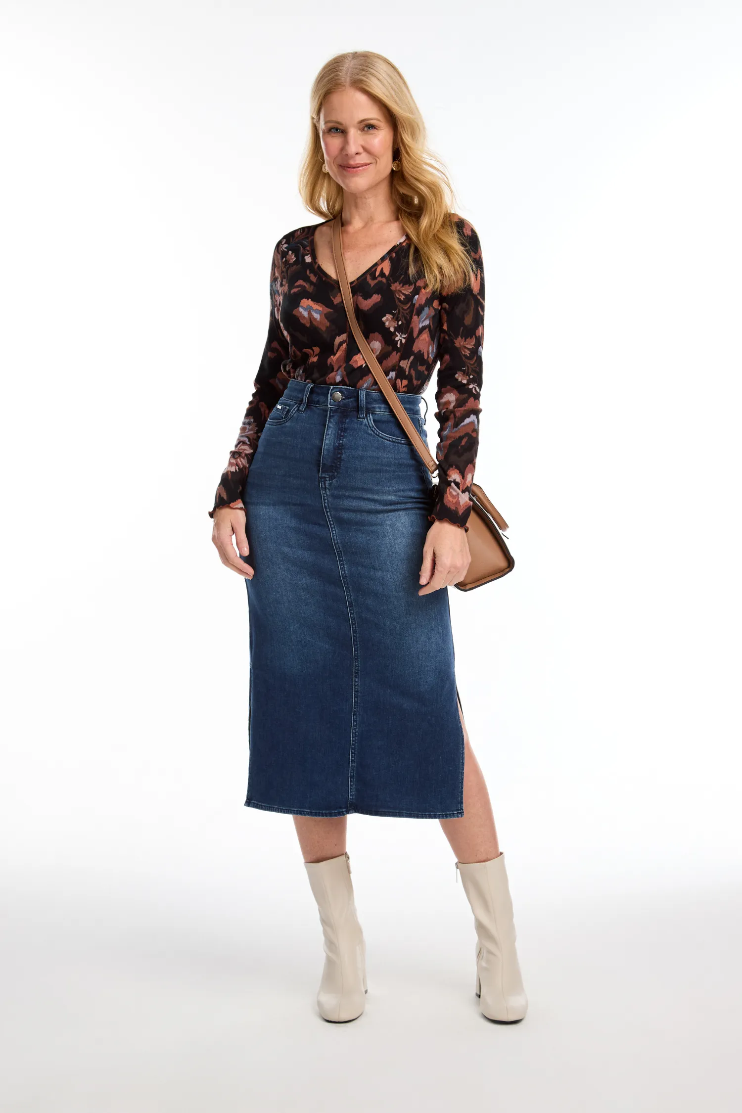 FDJ Denim Midi Skirt - Style 6981843