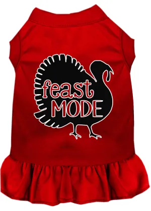 Feast Mode Screen Print Dog Dress Red Xxxl