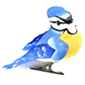 Feather Blue Jay On Clip Assortment