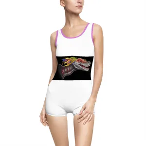 Feathered Dinosaur Women's Vintage Swimsuit