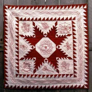 Feathered Star Redwork Pattern