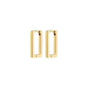 Feel Gold Plated Square Hoops