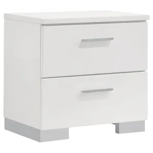 Felicity Contemporary Two Drawer Nightstand